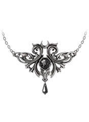 Midnight Memorial Pendant Elegant Baroque Gothic Necklace