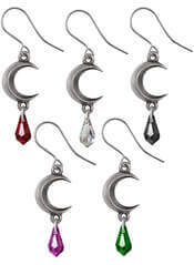 Embrace the Night with Pewter Moon Earrings by Alchemy