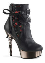 MUERTO-1030 Black with red lace