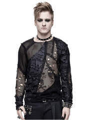 Men's Gothic Sheer Mesh Shirt – Punk Design