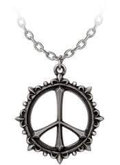 Gothic Peace Sign Necklace - The Pax Pendant at Rivithead.