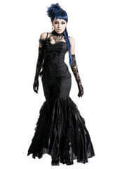 Black Peacock Feather Dress