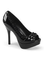 PIXIE-18 Black Patent Heels