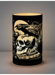 Poe’s Gothic Raven Lantern | Dark Decor LED Lighting