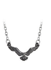 Ravenette - Black Pewter Raven Pendant Necklace