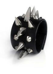 Rebel Spike Wristband - Leather Claw Spike Cuff Style