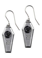RIP Rose Coffin Earrings