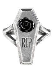 Alchemy Gothic Tough Love Heart Knuckleduster Crystal & Enamel Pewter Ring UL17 