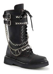 RIVAL-315 Black Chain Boots