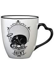 Switch from Halo to Wings: The Saint/Sinner Cat Tea Cup