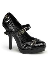 SECRET-14 Black Pinup Heels - Clearance