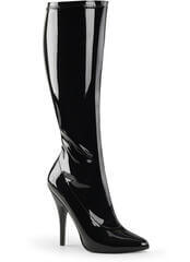 SEDUCE-2000 Black Patent Boots