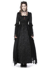 Shadow Empress Dress - Elegant Gothic Long Black Gown