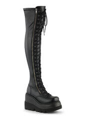 Black Knee High Women\'s Platform Boots