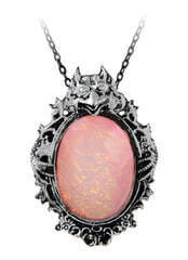 Gargoyle Shaw Pink Ocean Cameo Pendant Necklace