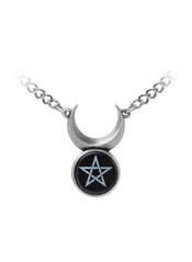 Sin-Horned God | Pentagram Moon Pendant Necklace