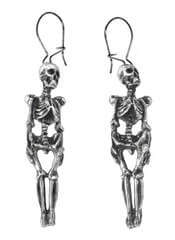 Pair of dangling skeleton earrings
