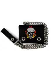 Skull Flame Chain Wallet
