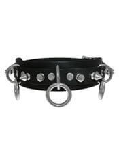 Ring-n-Spikes Leather Choker