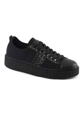 SNEEKER-107 Black Canvas Sneaker Creepers