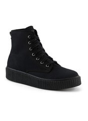 SNEEKER-201 - Black canvas sneaker boots