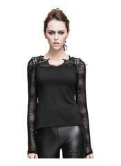 Sofia Women's Spider Web Long Sleeve Gothic Shirt