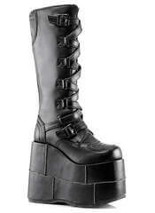 STACK-308 Men's 7-Inch Platform Boots with Zigzag Strap