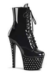 STARDUST-1020-7  Black Patent High Heel Boots