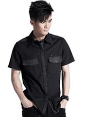 Men's Black Studded Shirt