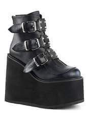 SWING-105 Women's Black Vegan Leather Boots