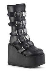 SWING-230 Platform Boots with Metal Heart Plates