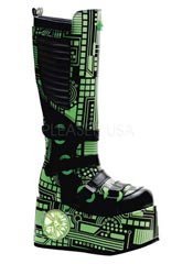 TECHNO-856UV Green Cyber Boots - Clearance