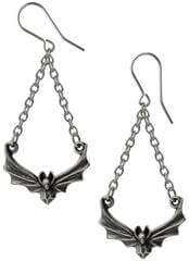 The Attic Earrings – Antiqued Pewter Bats