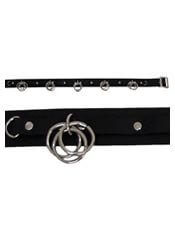 Leather Bondage Belt with Grouped Rings - Made in USA