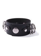 71L Leather Wristband with large grouped O-Rings