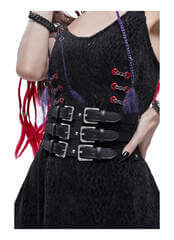 Women's Nu-Goth Triple Cage Waist Belt by Devil Fashion