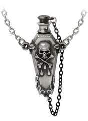 The Undertaker Pendant - Pewter Poison Bottle Necklace