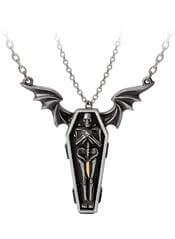 Undying Homage Coffin and Skeleton Necklace