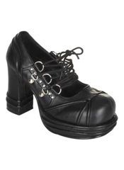 VAMPIRE-03 Black Laceup Shoes