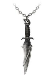 Vampyre Knife Pendant - Gothic Bat Wing Knife Necklace