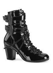 VIVIKA-128 Patent heels with Coffin buckles