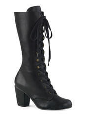 VIVIKA-205 Black Block Heel Steampunk boots