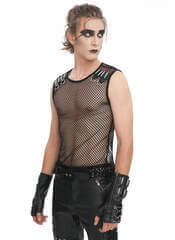 Warpath Men's Sleeveless Mesh Gothic Shirt