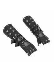 Wasteland Spiker Gloves: Fingerless Spiked Punk Gloves