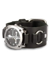 WB2R Black Leather Watchband