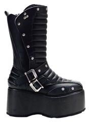 WICKED-701 Black Platform Boots