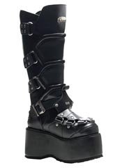 WICKED-732 Black Platform Boots - Clearance