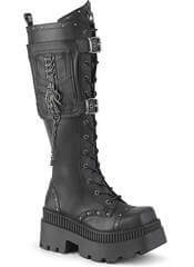 Demonia Wrath-205 Women's Square-Toe Knee High Platform Boots