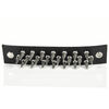 3 Row Long Spike Leather Wristband