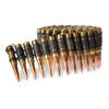 Bullet belt with brass 308 rounds and black links